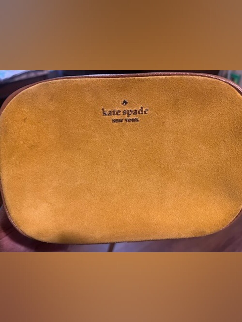 Kate Spade Yellow Suede Crossbody Bag